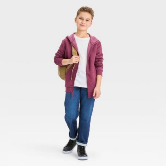 Boys' Fleece Zip-Up Sweatshirt - Cat & Jack - Picture 2 of 6